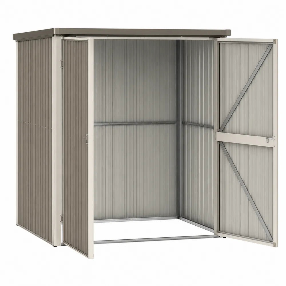 Cobertizo de metal galvanizado gris 4m² 213x127x185cm