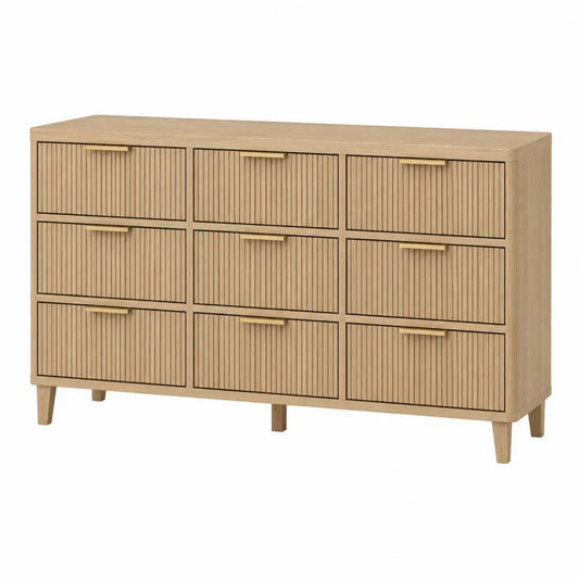 Cajonera de Madera con 9 Cajones Roble Claro